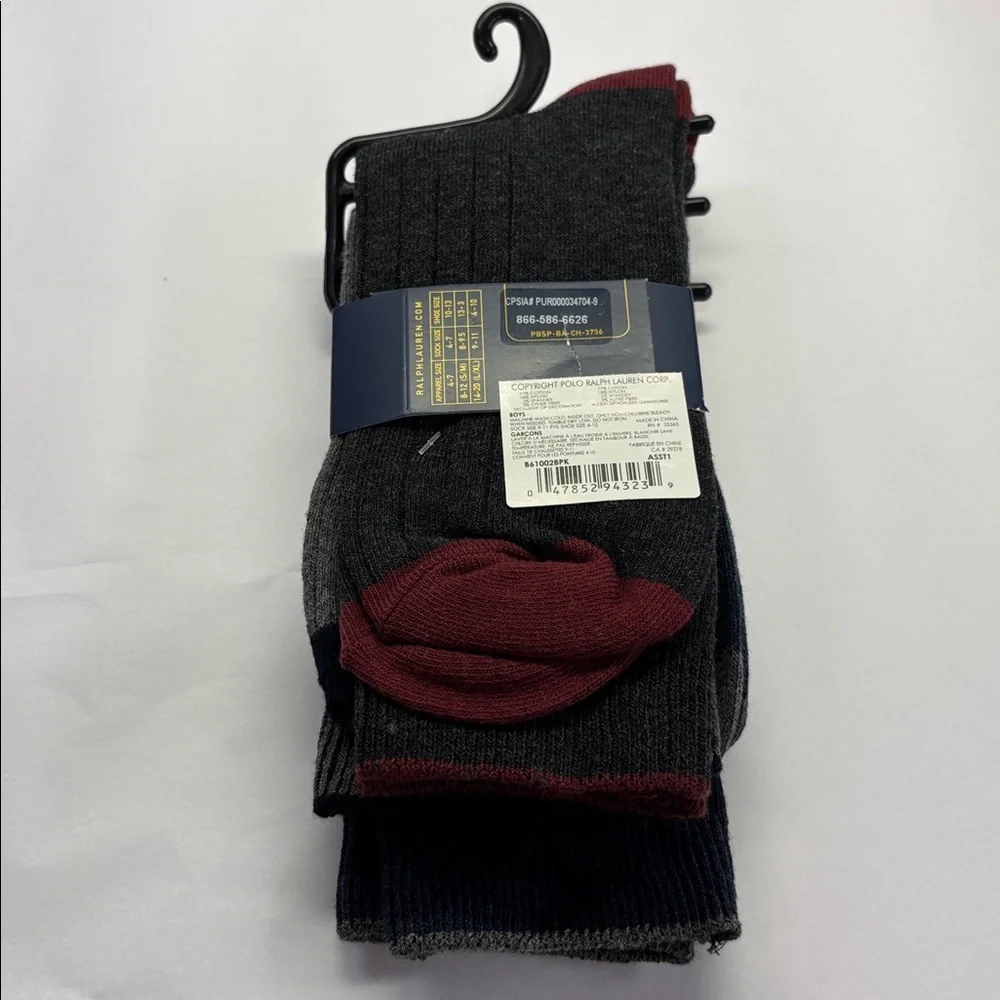 Polo Ralph Lauren Ribbed Dress Socks 3 Pack Assorted